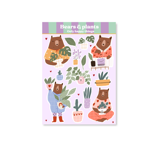 Planche de stickers - Ours