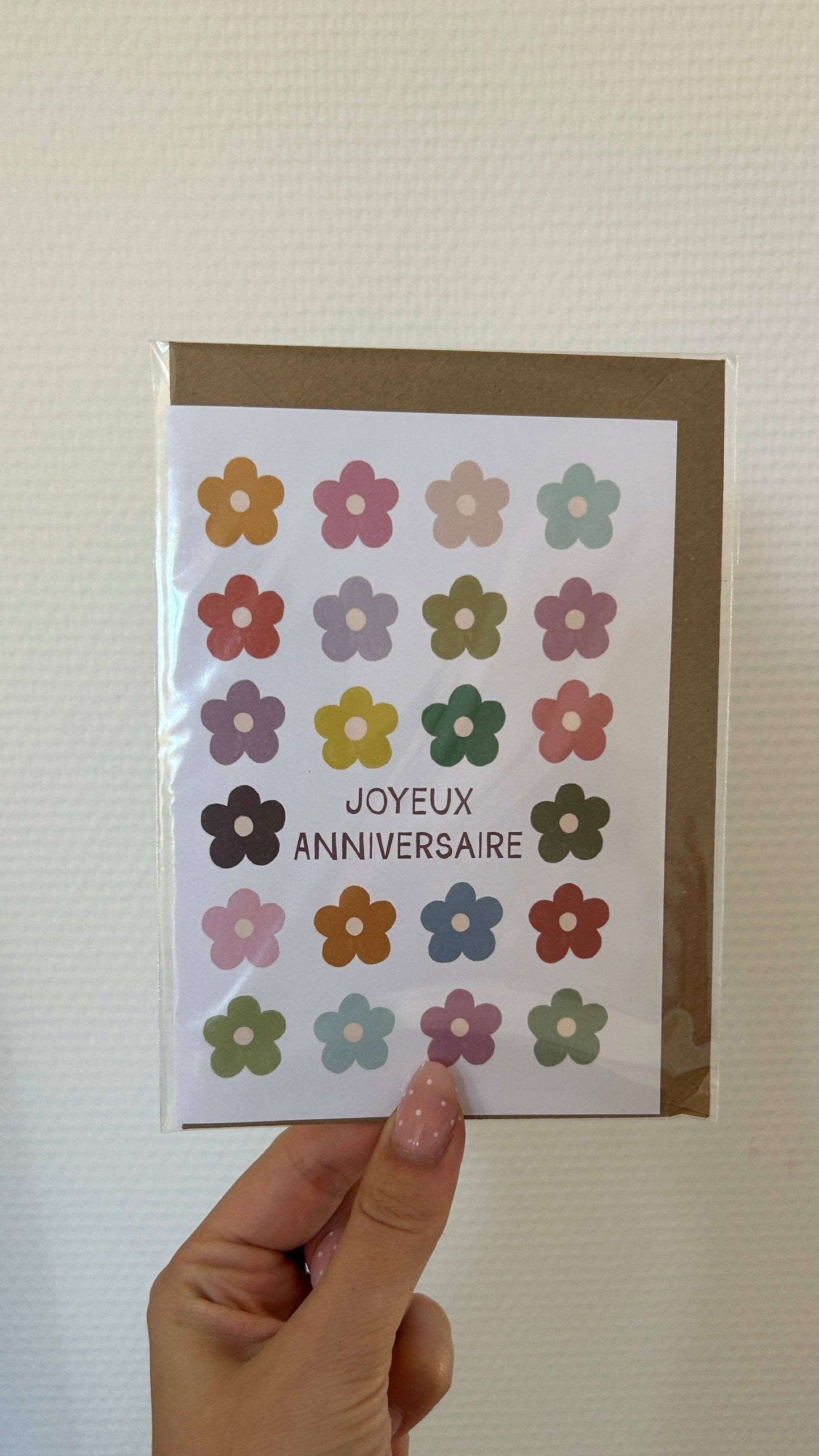 Carte de voeux - Anniversaire Fleurs