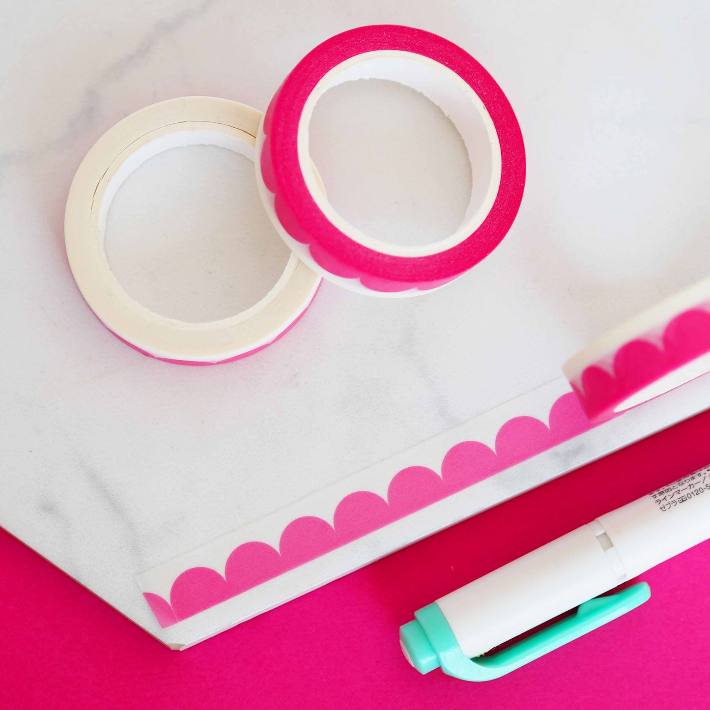 Washi Tape - Vagues Roses