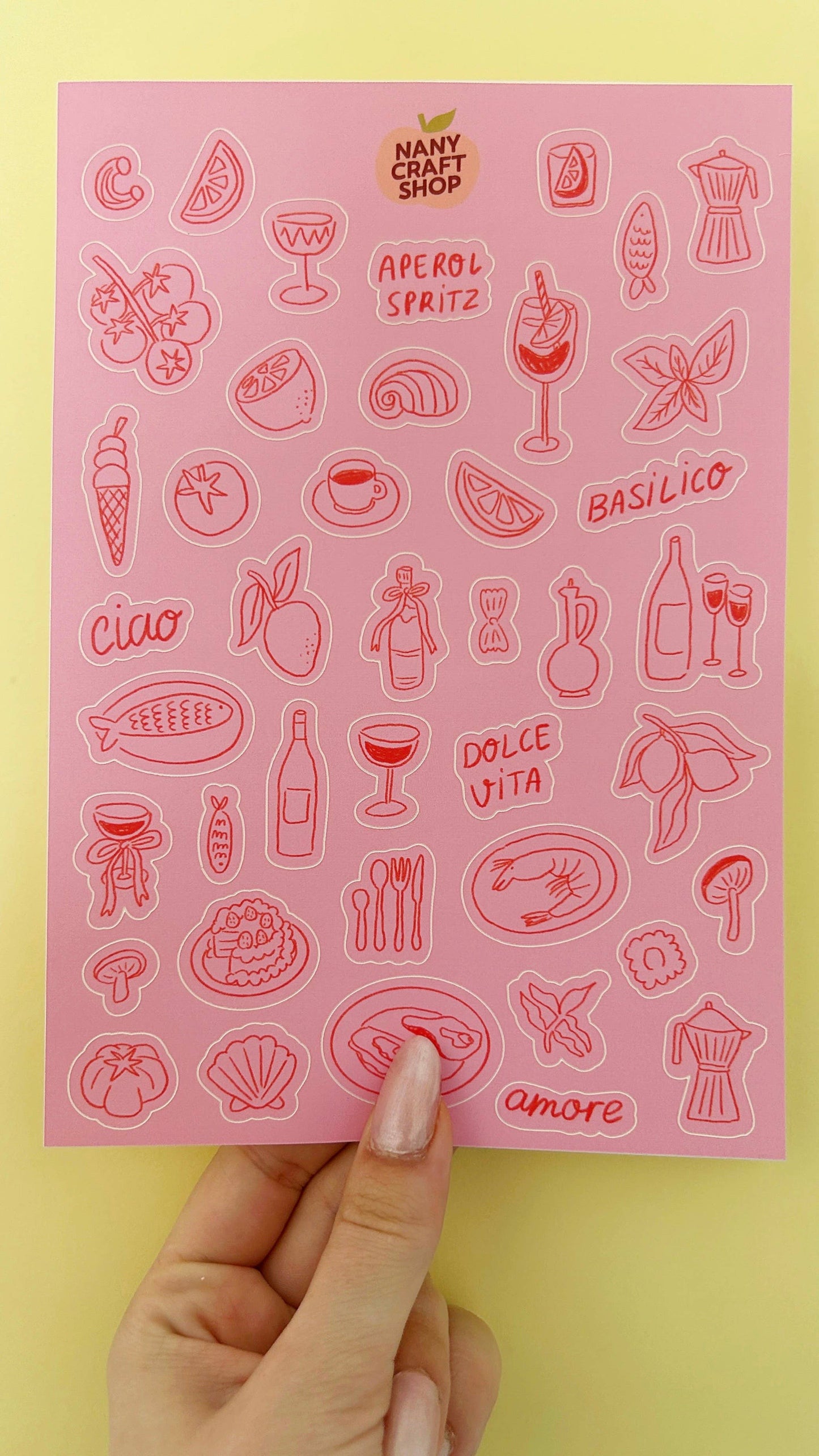 Planche de stickers - Summer in Italy