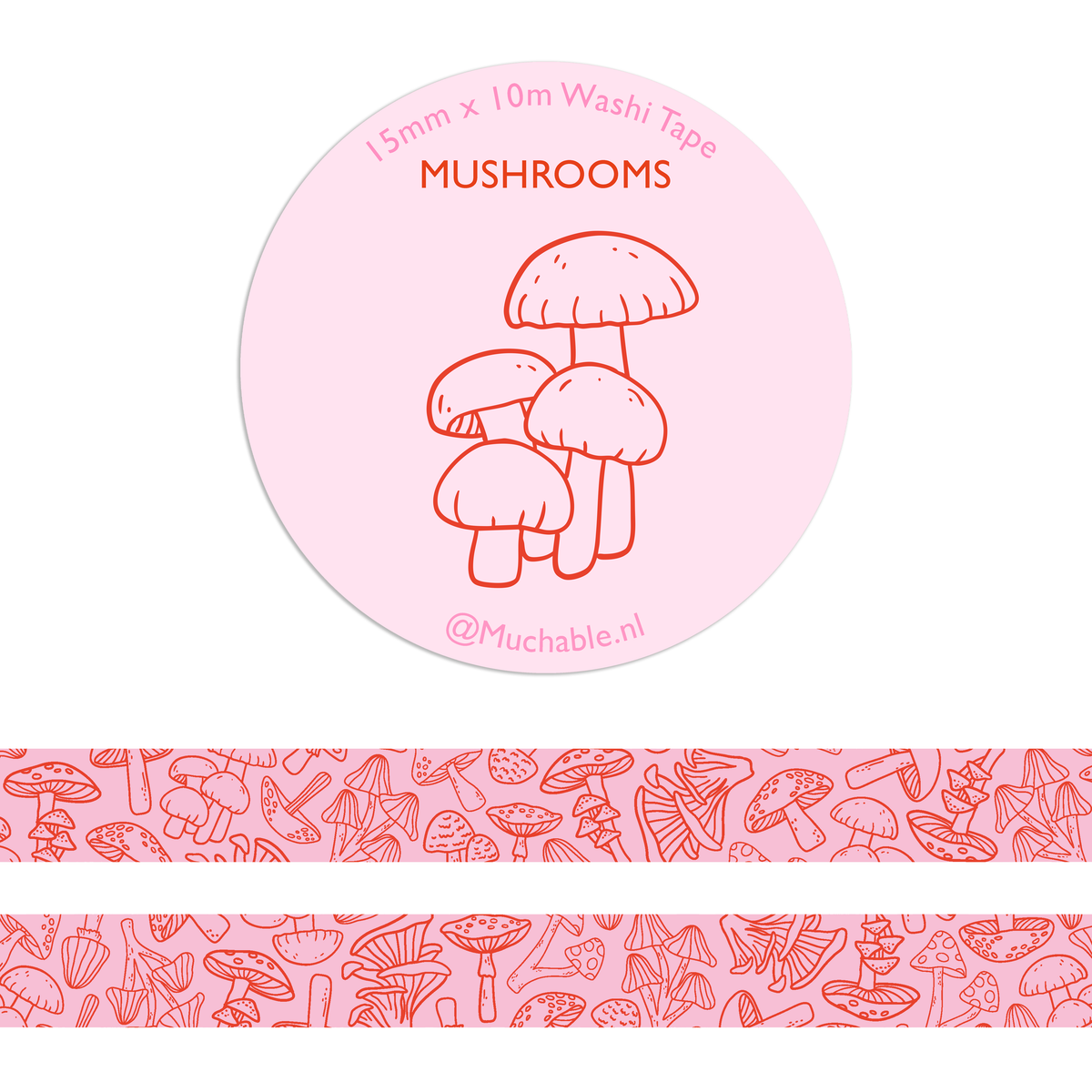 Washi Tape - Champignons