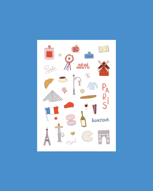 Planche de stickers - Paris