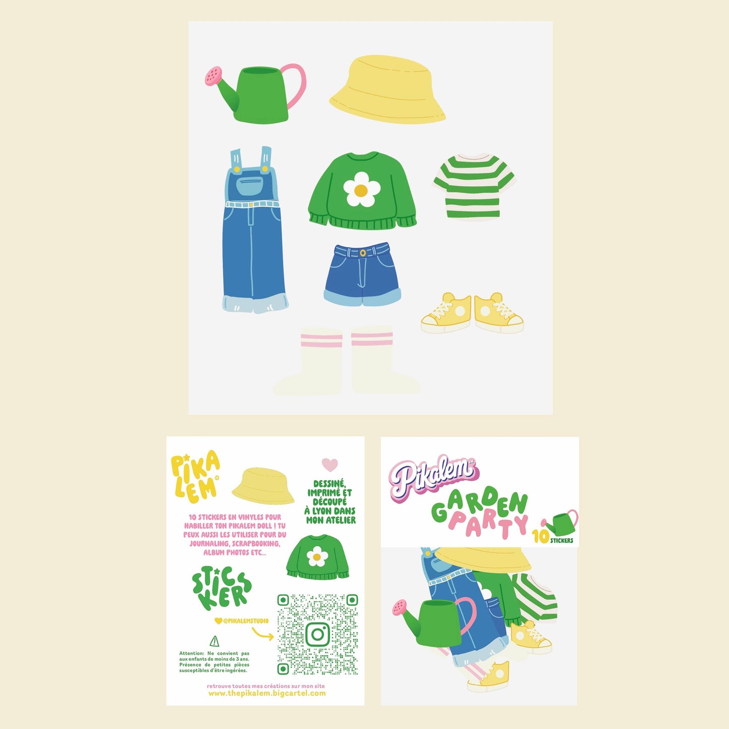 Lot de stickers - Garden Party