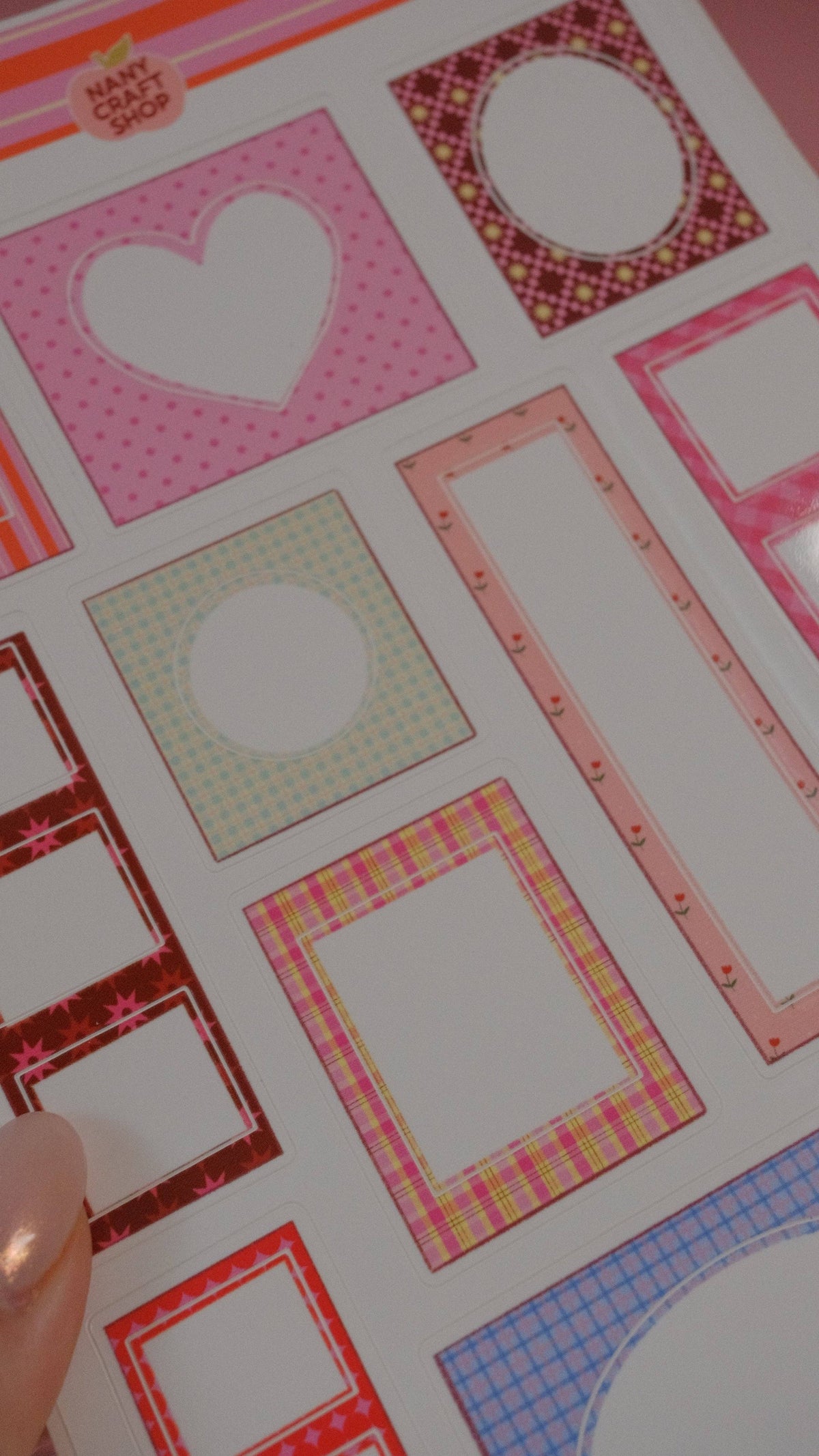 Planche de stickers - Cadres photos
