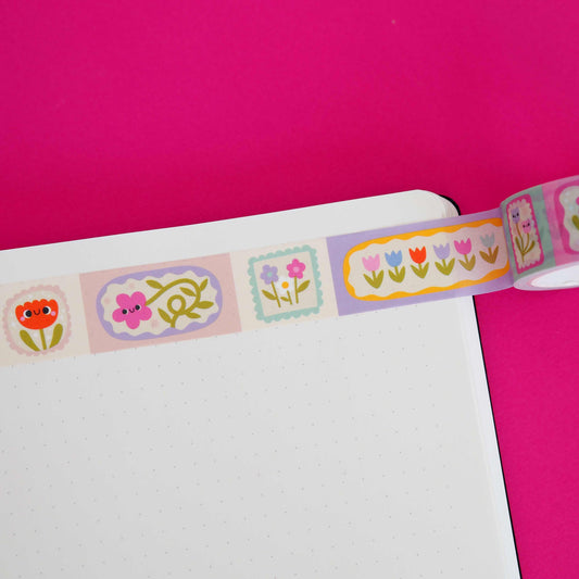Washi Tape - Fleurs Encadrées