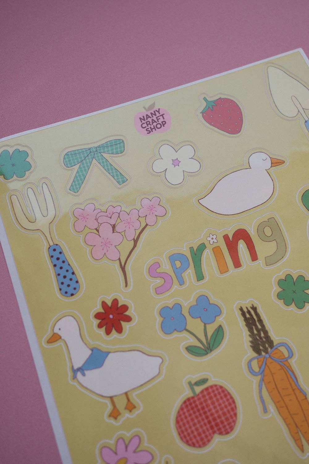 Planche de stickers - Jardin de printemps