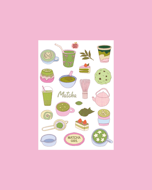Planche de stickers - Matcha