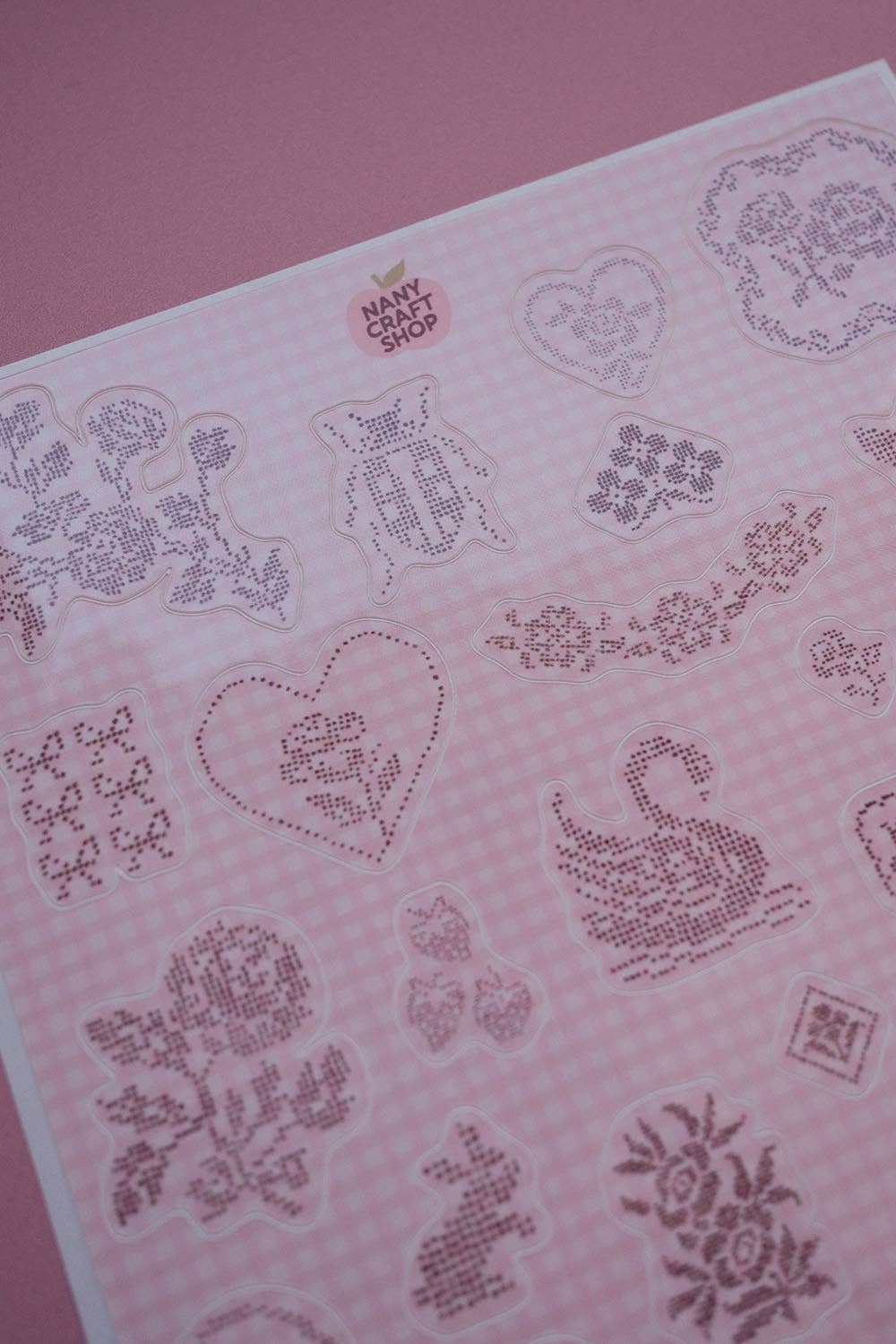 Planche de stickers - Broderie
