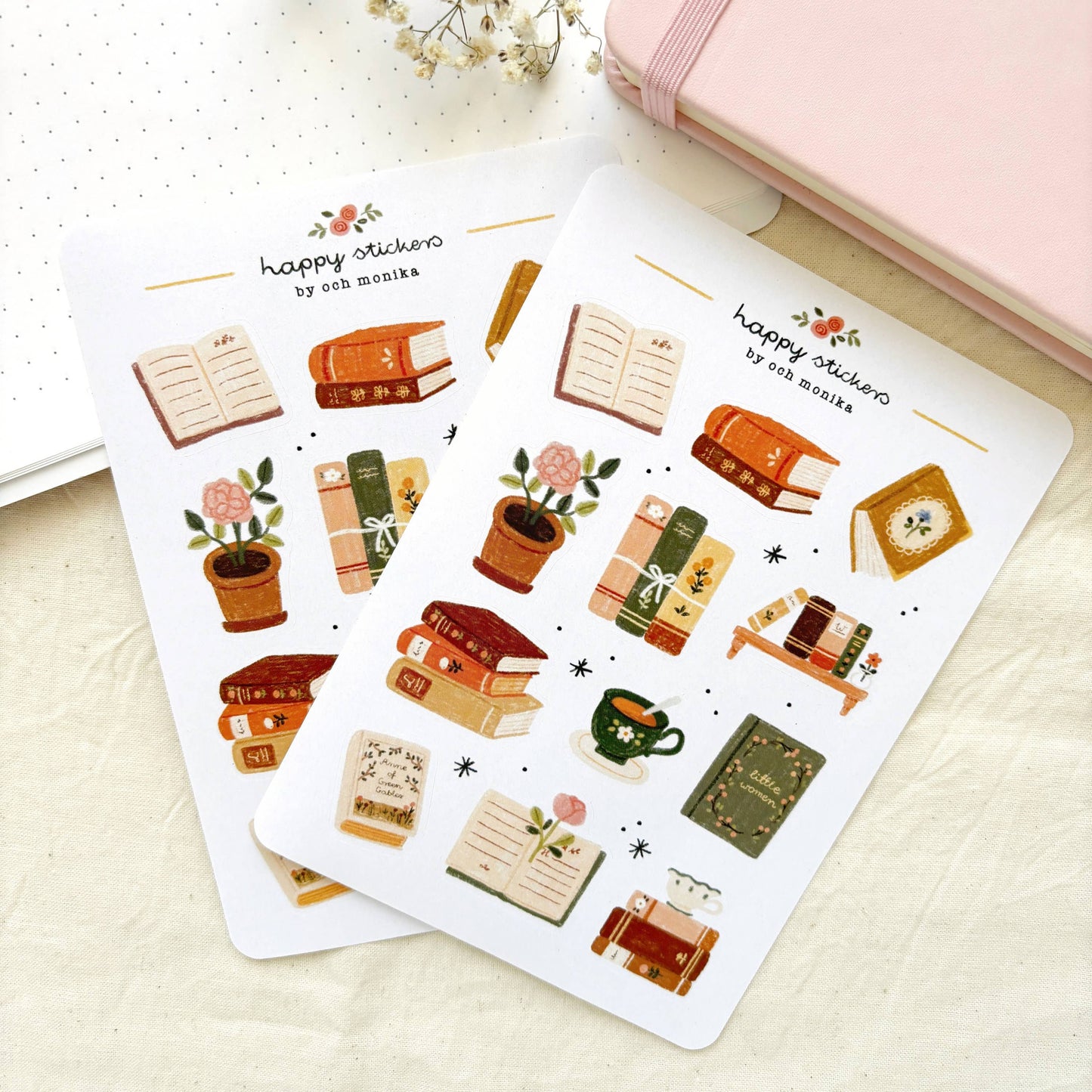 Planche de stickers - Bookish