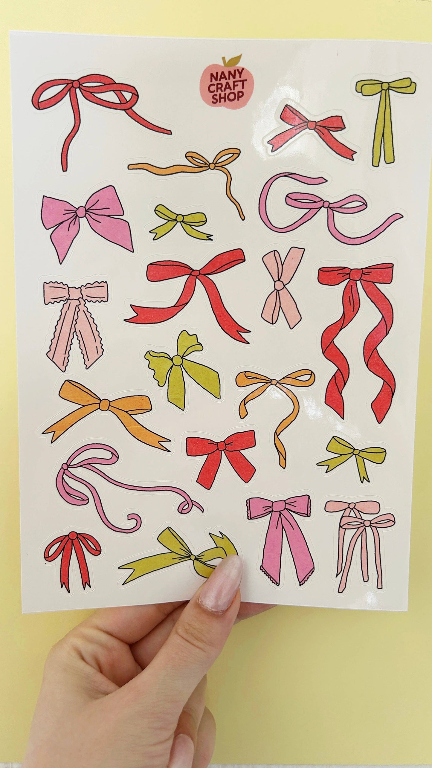 Planche de stickers - Noeuds girly