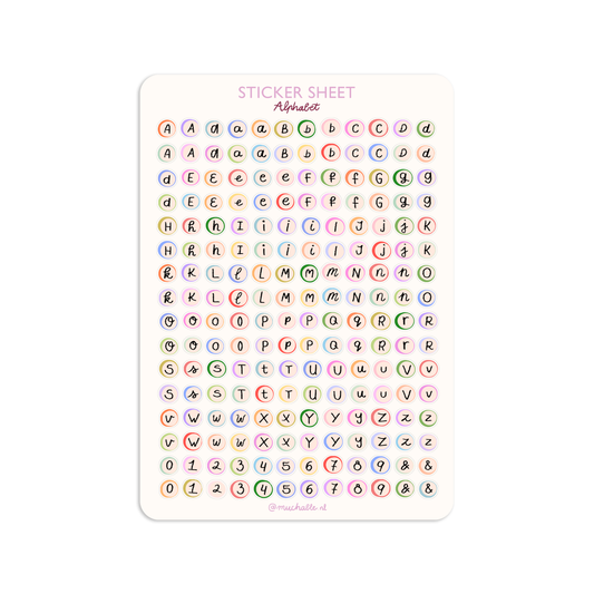 Planche de stickers - Petites lettres