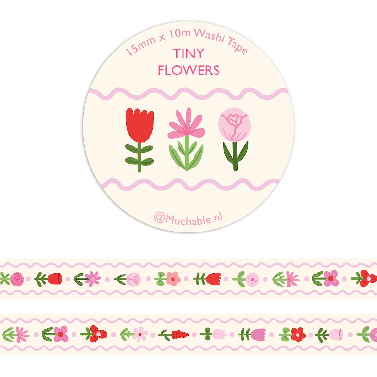 Washi Tape - Petites Fleurs Roses