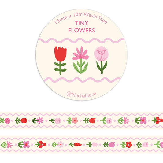 Washi Tape - Petites fleurs roses