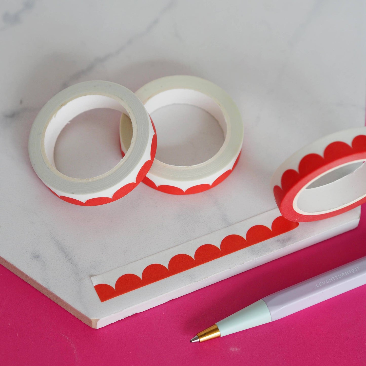 Washi Tape - Vagues Rouges