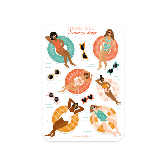 Planche de stickers - Bouée d'Été