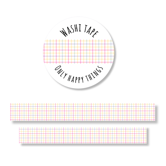 Washi Tape - Quadrillé Pastel