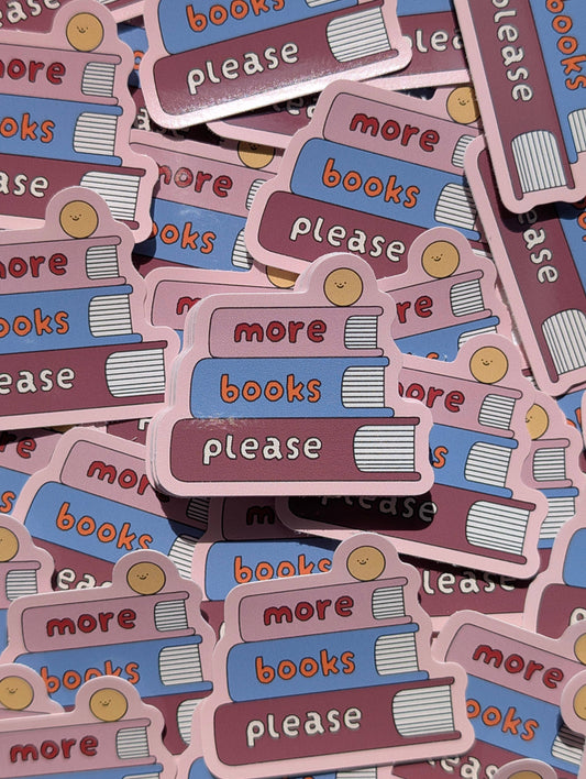 Sticker - Plus de livres, s'il vous plaît 