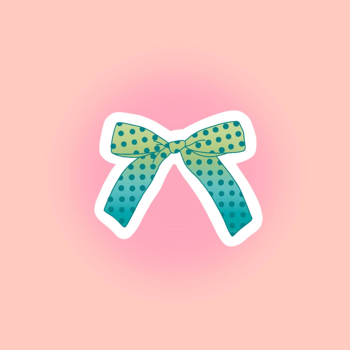 Sticker - Noeud bleu à pois