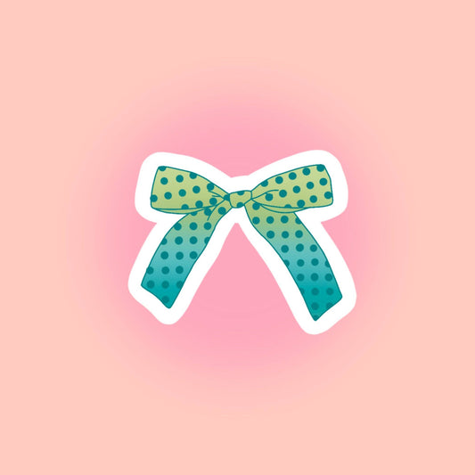 Sticker - Noeud bleu à pois