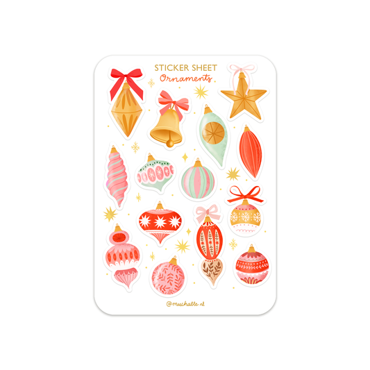 Sticker Sheet - Christmas Ornaments