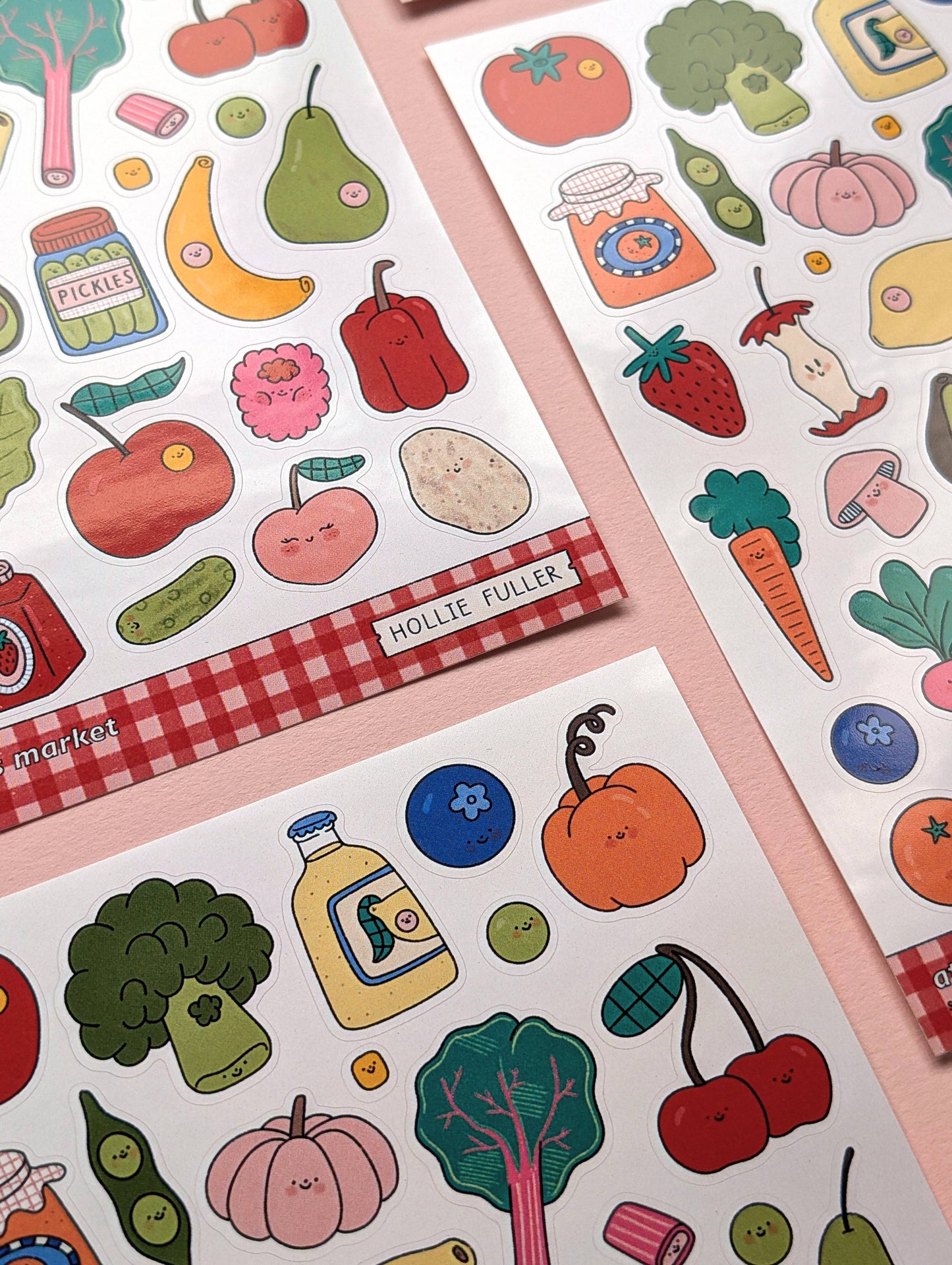 Planche de stickers - Au marché fermier