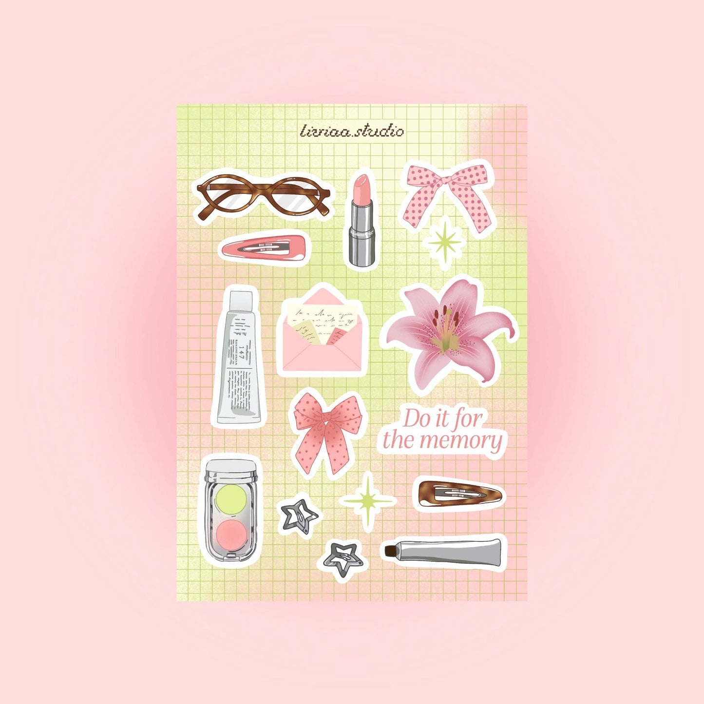Planche de stickers - Printemps girly