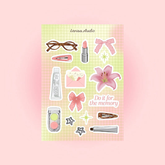 Planche de stickers - Printemps girly
