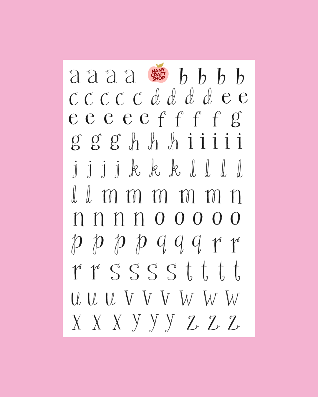 Planche de stickers - Alphabet Whimsical