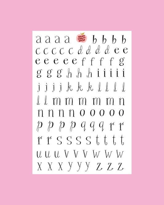 Planche de stickers - Alphabet Whimsical