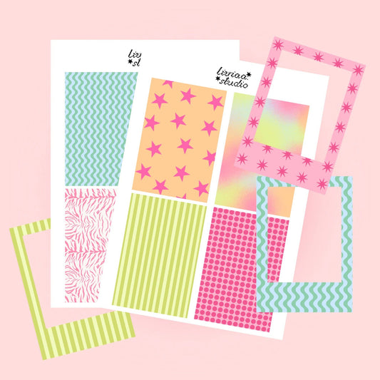 Planches de stickers x2 - Cadres Polaroïd