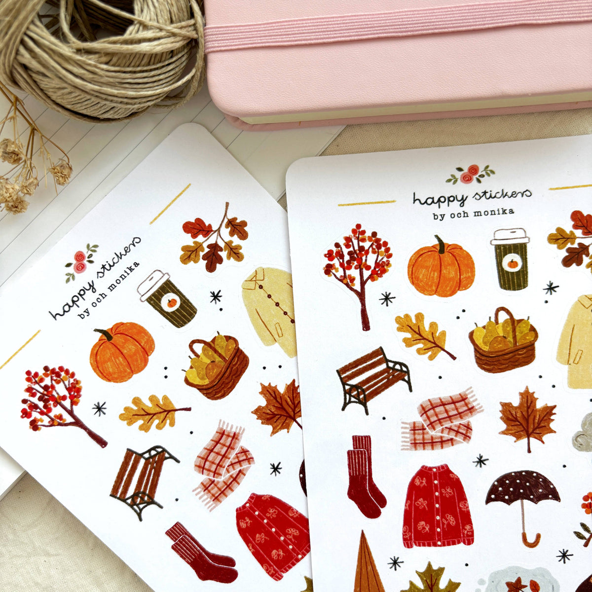 Planche de stickers - Balade d'automne