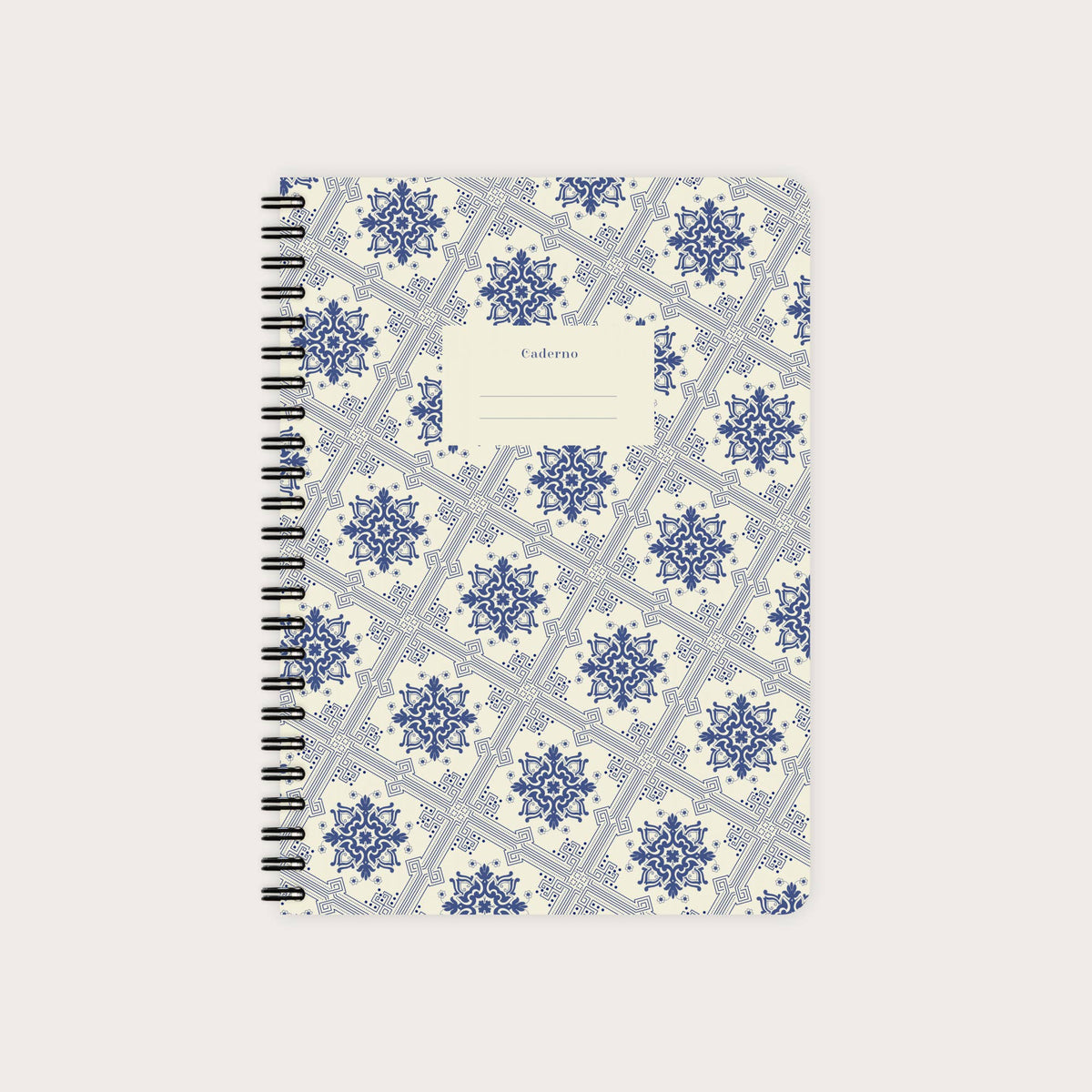 Carnet à spirale à carreaux - Azulejos bleu