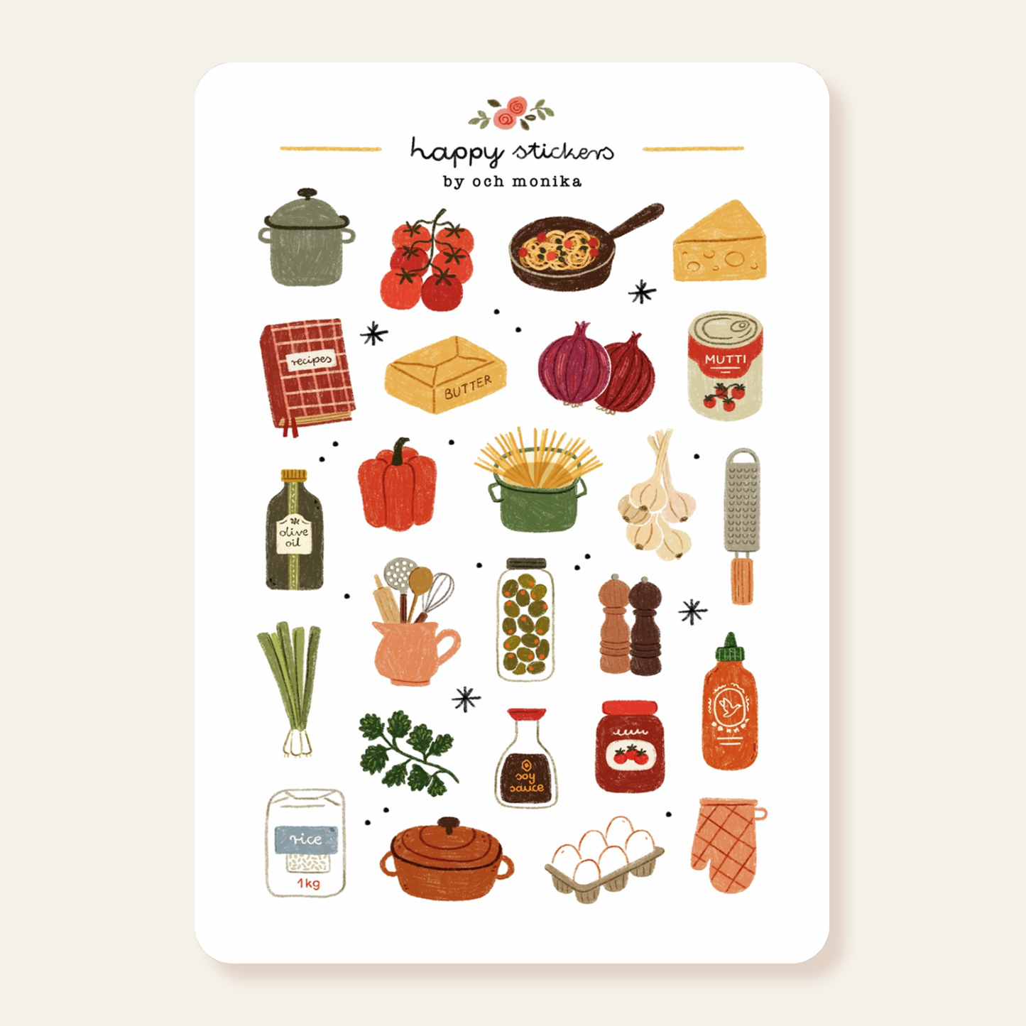 Planche de stickers - Cuisine maison