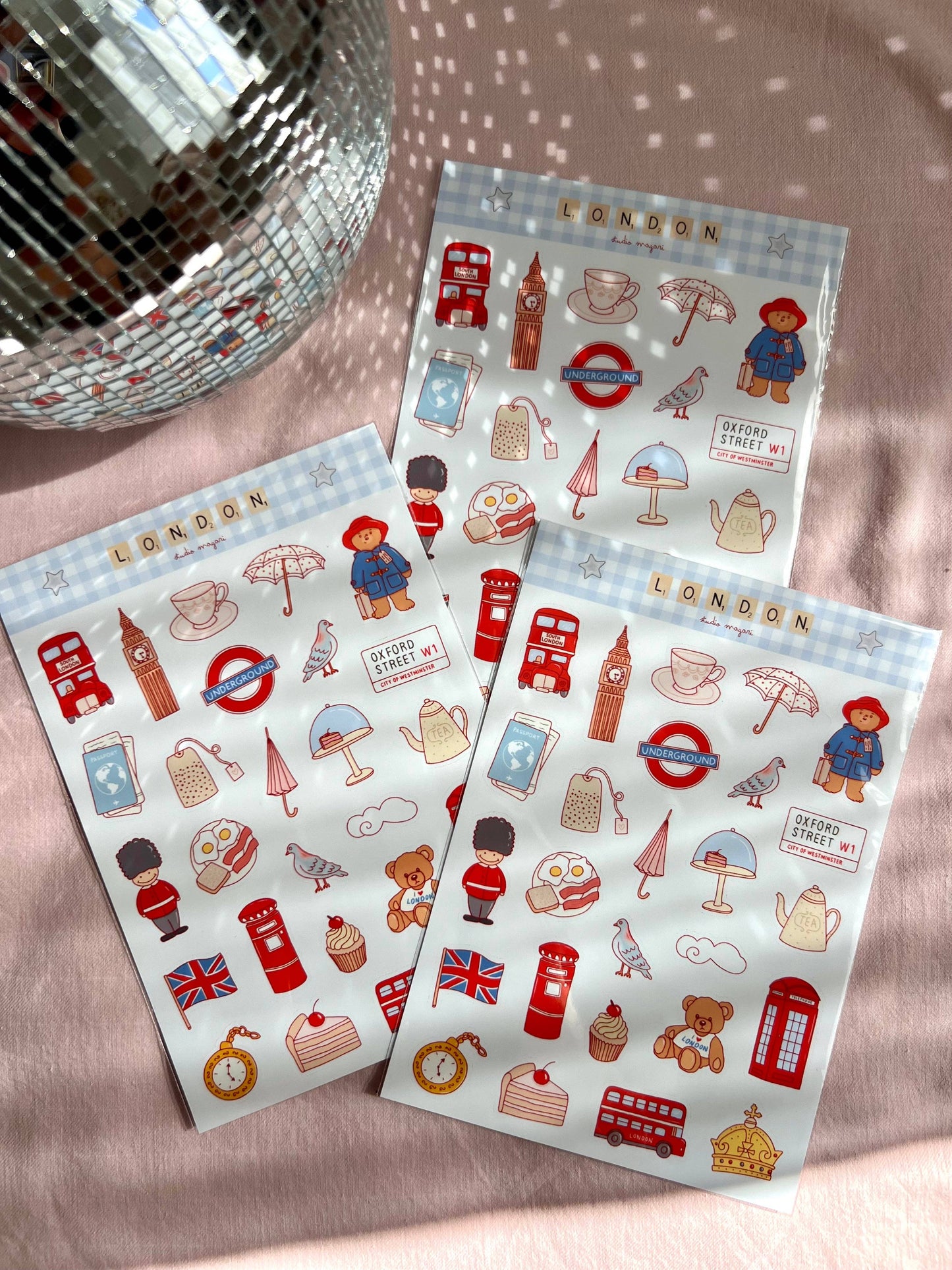 Planche de stickers - London