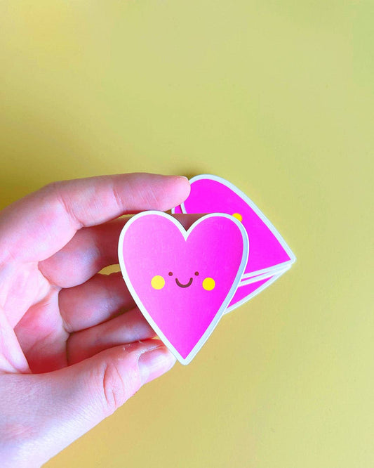 Sticker - Coeur Rose