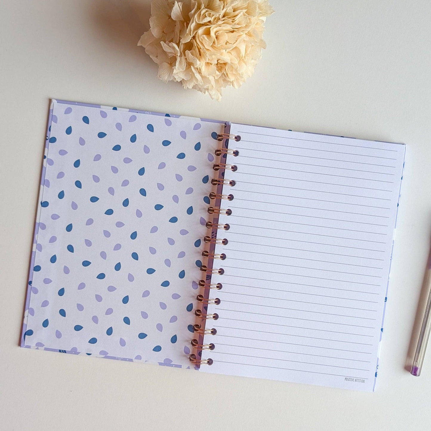 Carnet - Fleurs Blanches et Violettes
