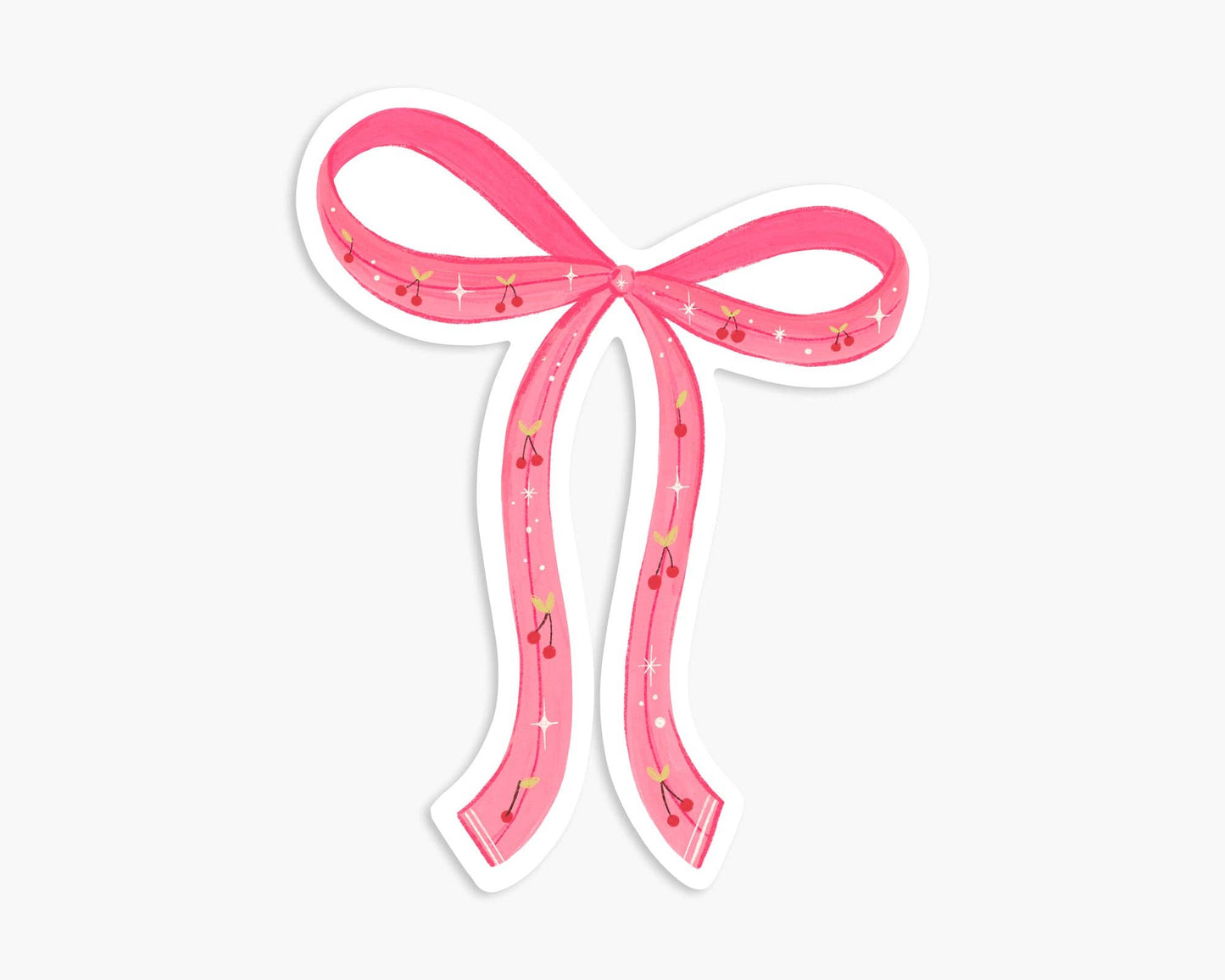 Sticker - Noeud rose cerise