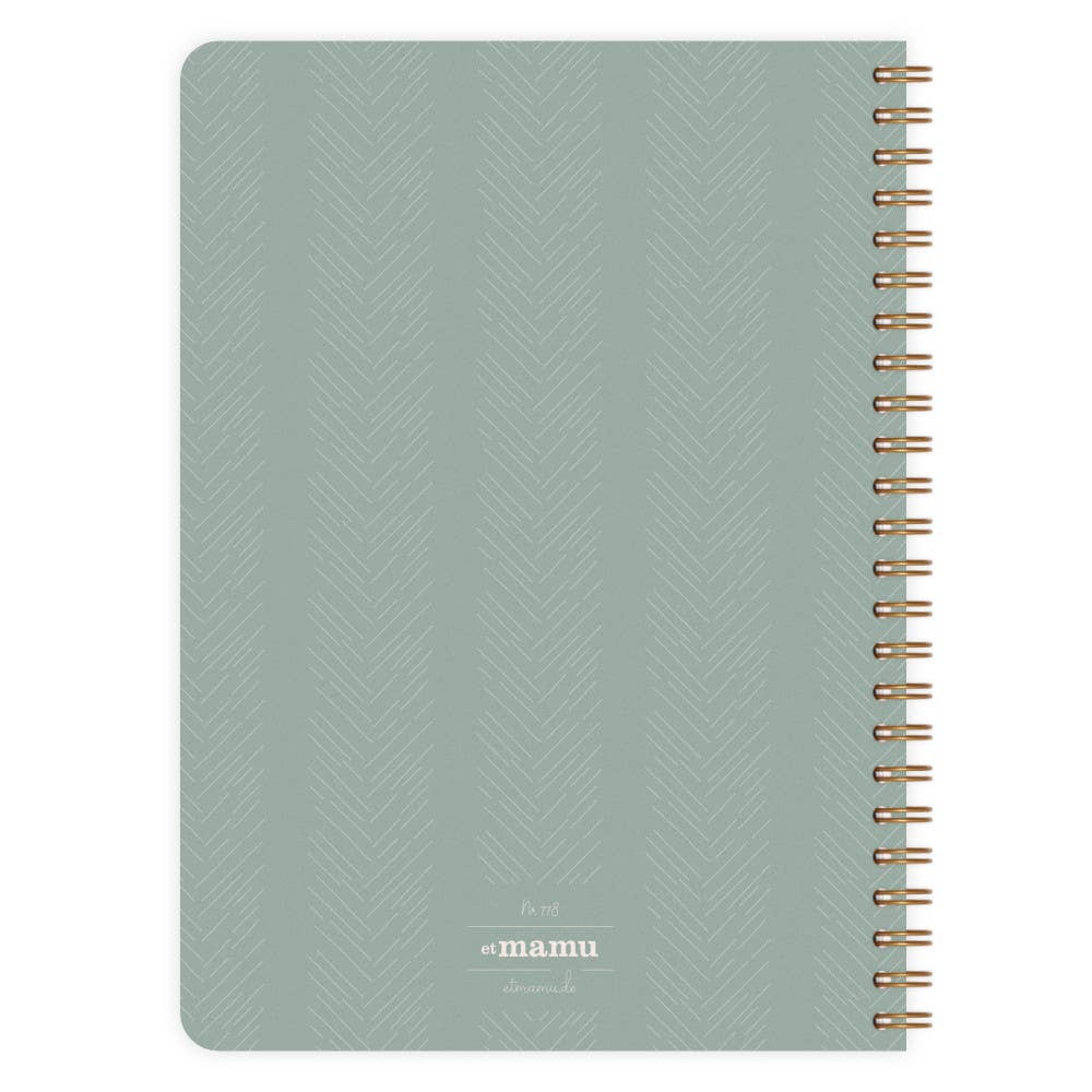 Carnet à spirales vierge - Motifs chevrons