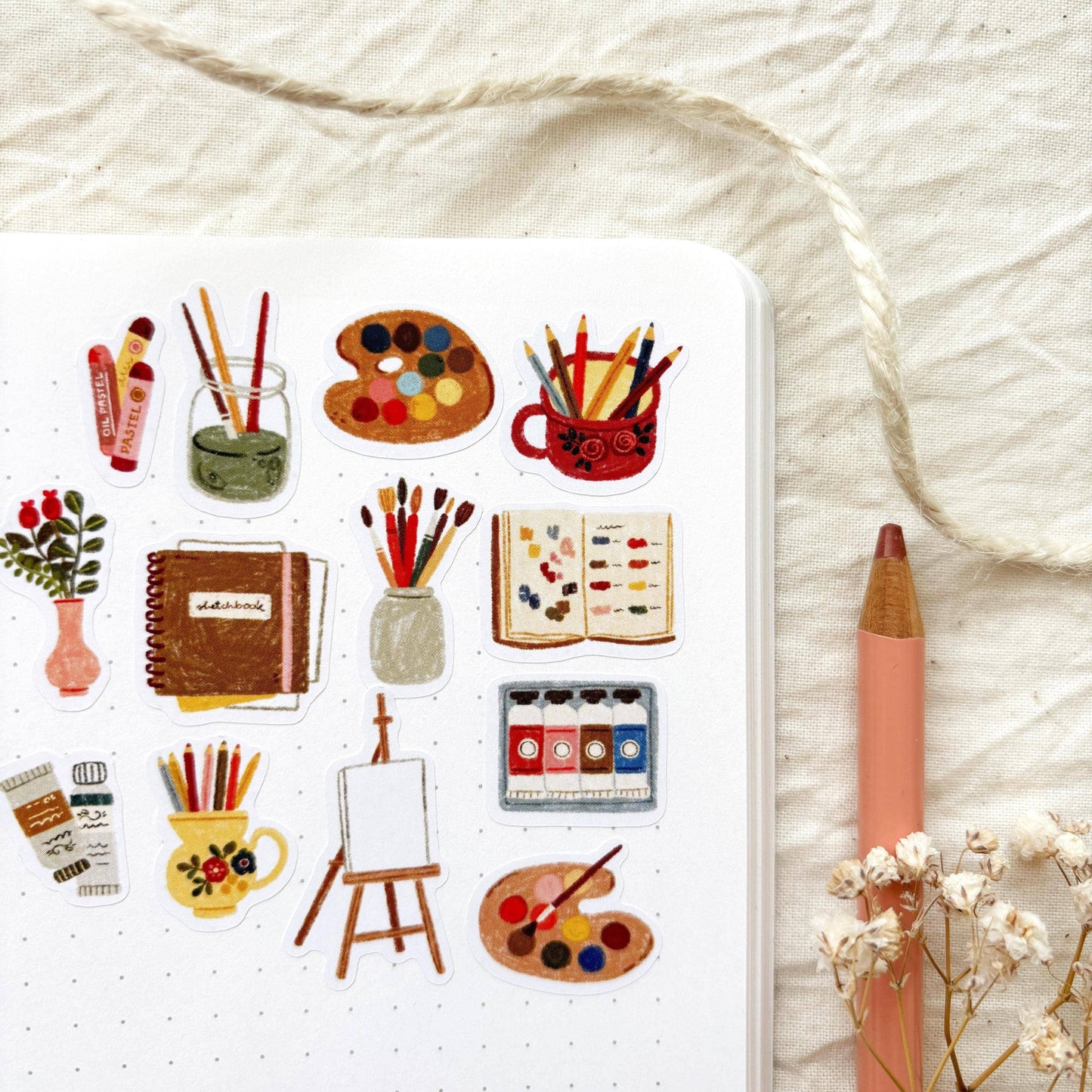 Planche de stickers - Coin d'artiste
