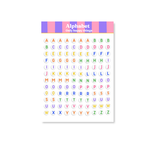 Planche de stickers - Alphabet