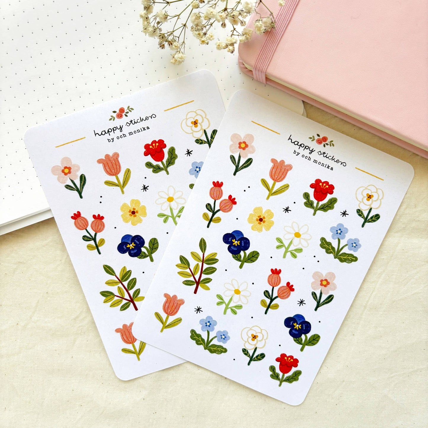 Planche de stickers - Floral