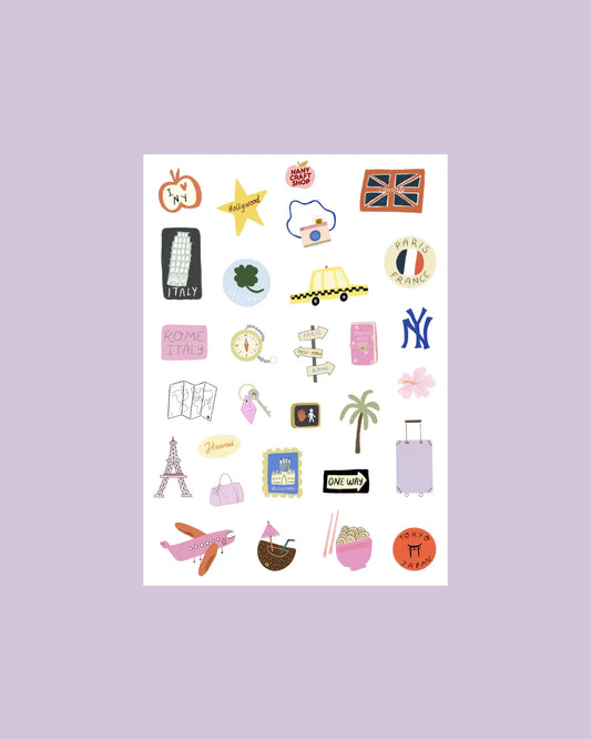 Planche de stickers - Voyages