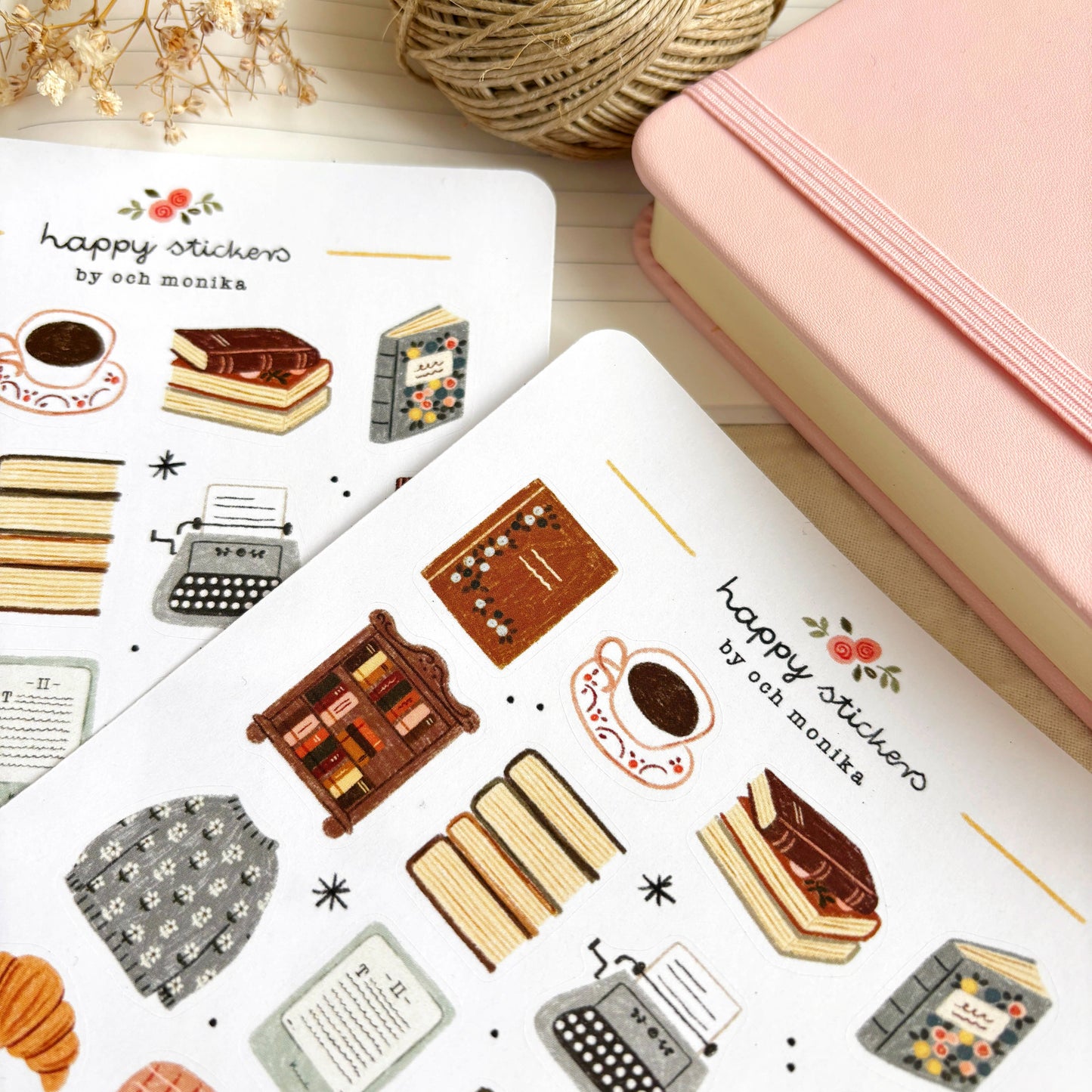 Planche de stickers - Bookish Corner