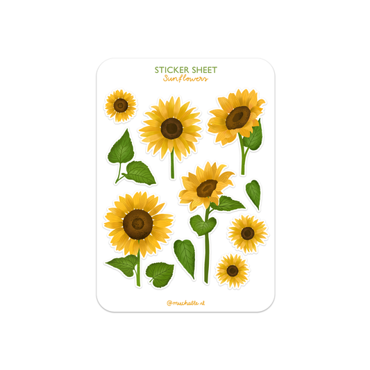 Planche de stickers - Tournesols