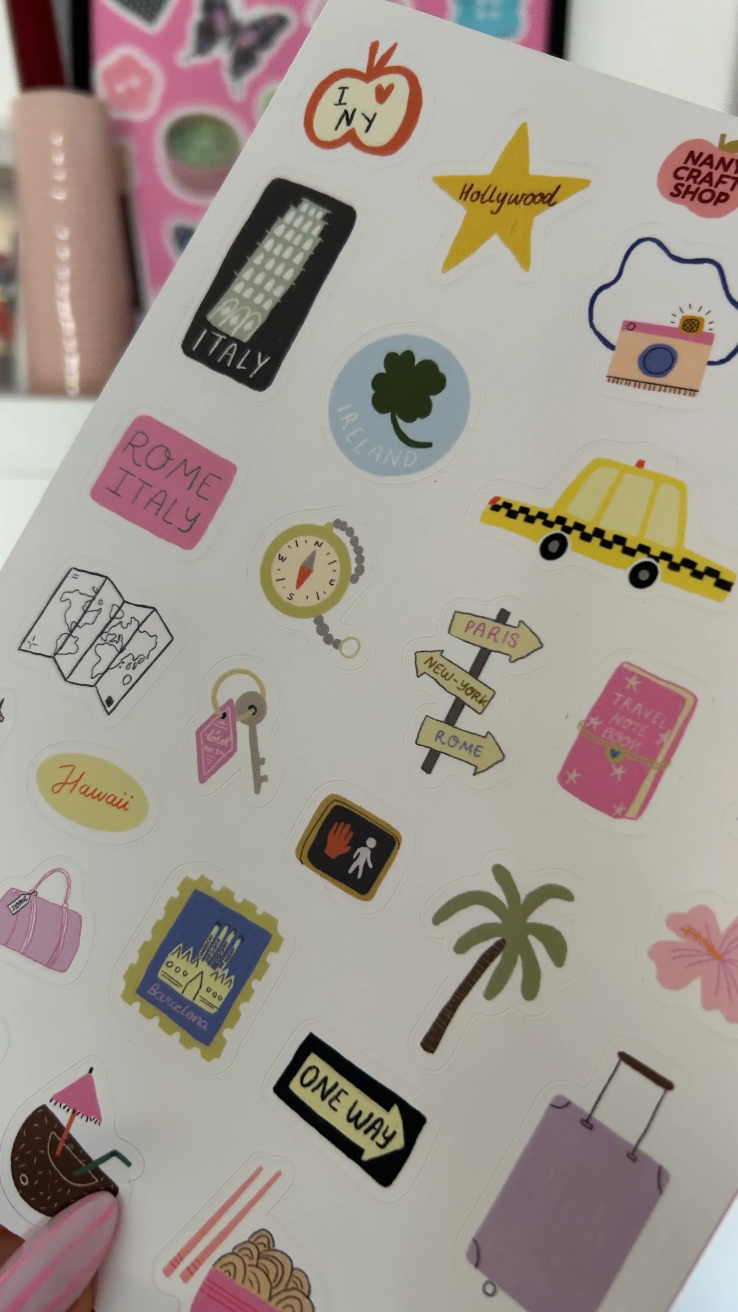 Planche de stickers - Voyages