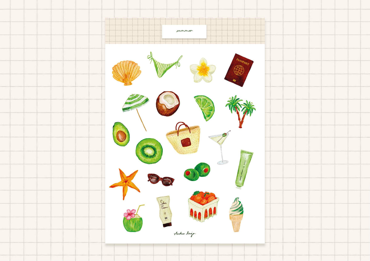 Planche de stickers - Summer