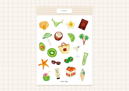 Planche de stickers - Summer
