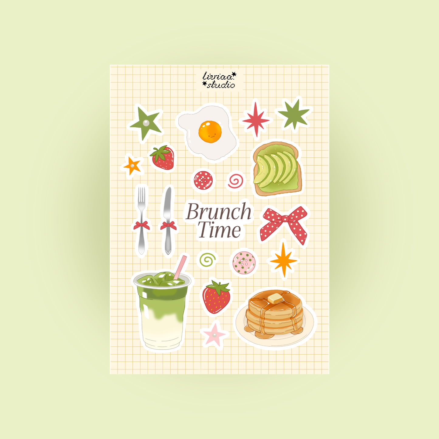 Planche de stickers - Brunch time