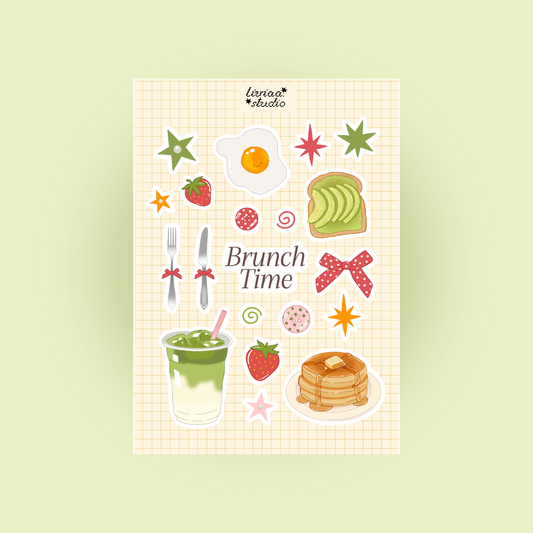 Planche de stickers - Brunch time