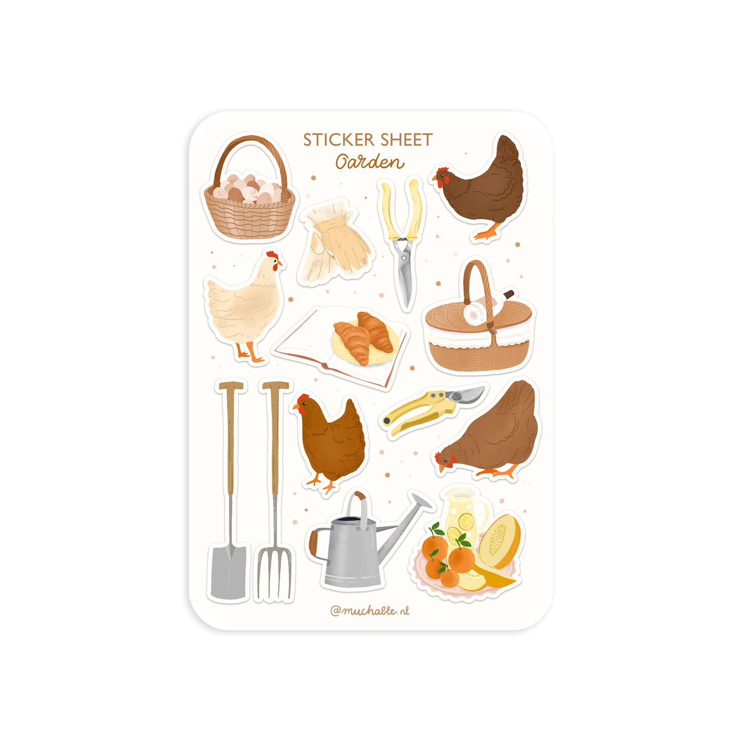 Planche de stickers - Jardin